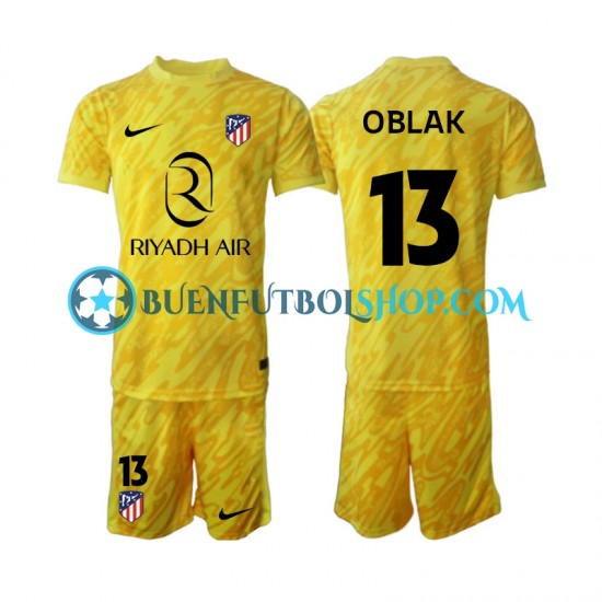 Camiseta de Fútbol Atlético Madrid Portero Jan Oblak 13 2024-2025 Tercera Equipación Manga Corta Niño