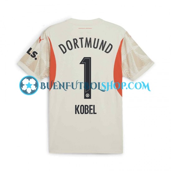 Camiseta de Fútbol Borussia Dortmund Portero Gregor Kobel 1 2024-2025 Primera Equipación Manga Corta Hombre