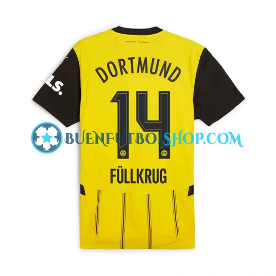 Camiseta de Fútbol Borussia Dortmund Niclas Fullkrug 14 2024-2025 Primera Equipación Manga Corta Hombre