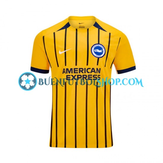 Camiseta de Fútbol Brighton Hove Albion 2024-2025 Segunda Equipación Manga Corta Hombre