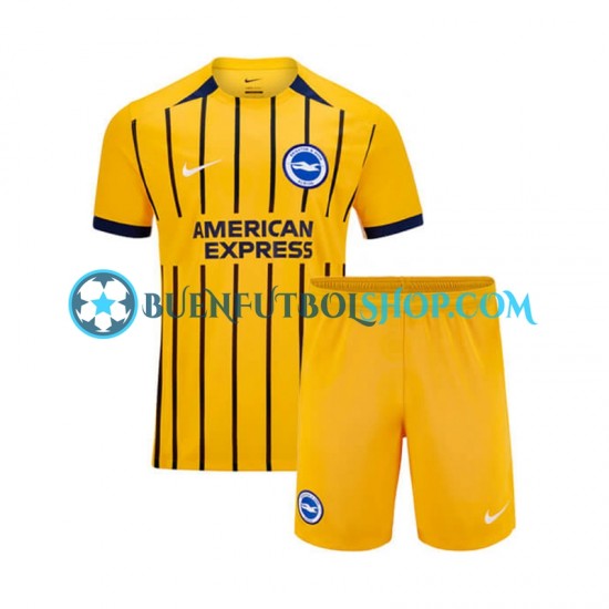 Camiseta de Fútbol Brighton Hove Albion 2024-2025 Segunda Equipación Manga Corta Niño