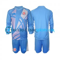 Camiseta de Fútbol Costa Rica Portero 2024 Primera Equipación Azul Manga Larga Niño Camiseta de Fútbol Costa Rica Portero 2024 Primera Equipación Azul Manga Larga Niño