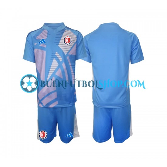 Camiseta de Fútbol Costa Rica Portero 2024 Primera Equipación Azul Manga Corta Niño