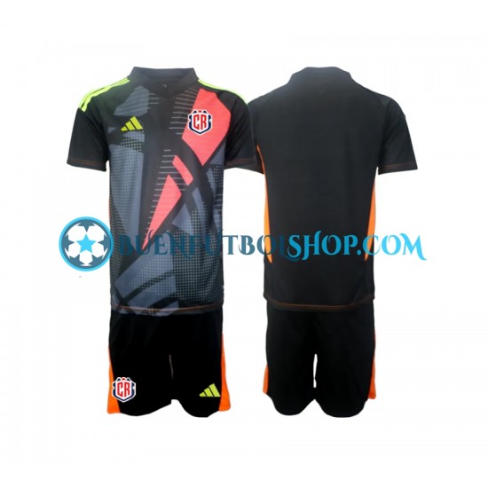 Camiseta de Fútbol Costa Rica Portero 2024 Tercera Equipación Negro Manga Corta Niño