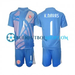 Camiseta de Fútbol Costa Rica Portero Keylor Navas 1 2024 Primera Equipación Azul Manga Corta Niño Camiseta de Fútbol Costa Rica Portero Keylor Navas 1 2024 Primera Equipación Azul Manga Corta Niño