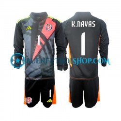 Camiseta de Fútbol Costa Rica Portero Keylor Navas 1 2024 Tercera Equipación Negro Manga Larga Niño Camiseta de Fútbol Costa Rica Portero Keylor Navas 1 2024 Tercera Equipación Negro Manga Larga Niño