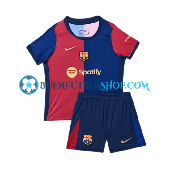 Camiseta de Fútbol FC Barcelona 2024-2025 Primera Equipación Manga Corta Niño