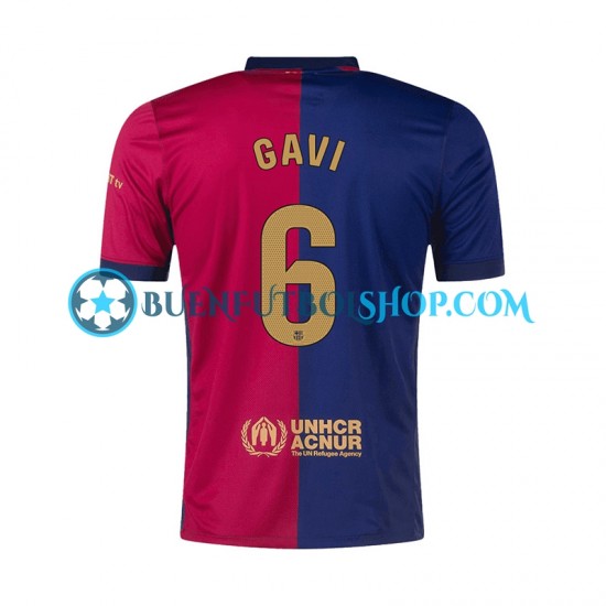 Camiseta de Fútbol FC Barcelona GAVI 6 2024-2025 Primera Equipación Manga Corta Hombre