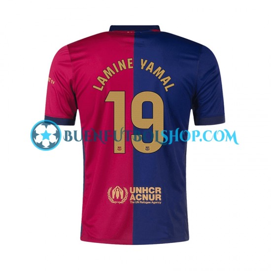 Camiseta de Fútbol FC Barcelona Lamine Yamal 19 2024-2025 Primera Equipación Manga Corta Hombre