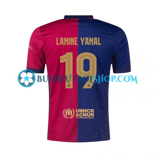 Camiseta de Fútbol FC Barcelona UCL Font Lamine Yamal 19 2024-2025 Primera Equipación Manga Corta Hombre