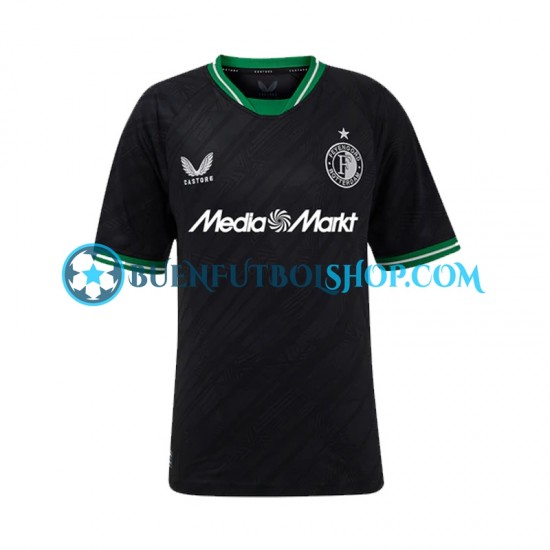 Camiseta de Fútbol Feyenoord Rotterdam 2024-2025 Segunda Equipación Manga Corta Hombre