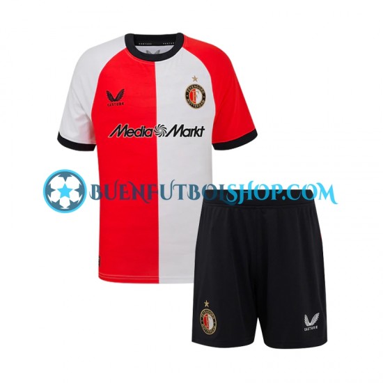 Camiseta de Fútbol Feyenoord Rotterdam 2024-2025 Primera Equipación Manga Corta Niño