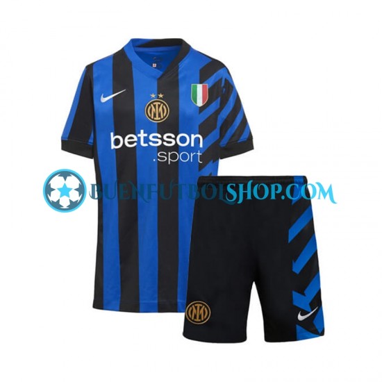 Camiseta de Fútbol Inter Milan 2024-2025 Primera Equipación Manga Corta Niño