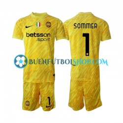 Camiseta de Fútbol Inter Milan Portero Yann Sommer 1 2024-2025 Segunda Equipación Manga Corta Niño Camiseta de Fútbol Inter Milan Portero Yann Sommer 1 2024-2025 Segunda Equipación Manga Corta Niño