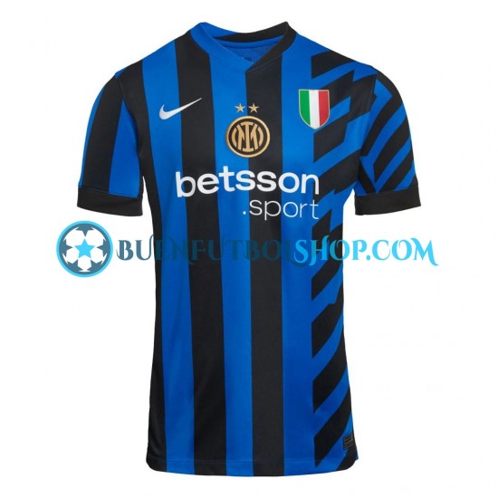 Camiseta de Fútbol Inter Milan 2024-2025 Primera Equipación Manga Corta Hombre