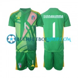 Camiseta de Fútbol Italia Portero Donnarumma 1 Euro 2024 Segunda Equipación Manga Corta Niño