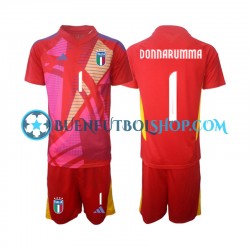 Camiseta de Fútbol Italia Portero Donnarumma 1 Euro 2024 Tercera Equipación Manga Corta Niño