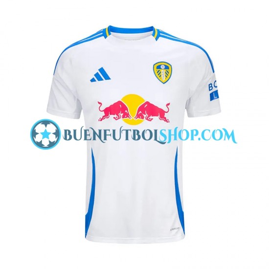 Camiseta de Fútbol Leeds United 2024-2025 Primera Equipación Manga Corta Hombre