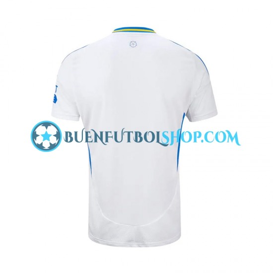 Camiseta de Fútbol Leeds United 2024-2025 Primera Equipación Manga Corta Hombre