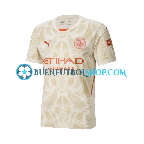 Camiseta de Fútbol Manchester City Portero 2024-2025 Tercera Equipación Manga Corta Hombre