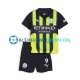 Camiseta de Fútbol Manchester City Haaland 9 2024-2025 Segunda Equipación Manga Corta Niño