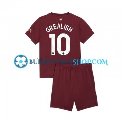 Camiseta de Fútbol Manchester City Jack Grealish 10 2024-2025 Tercera Equipación Manga Corta Niño