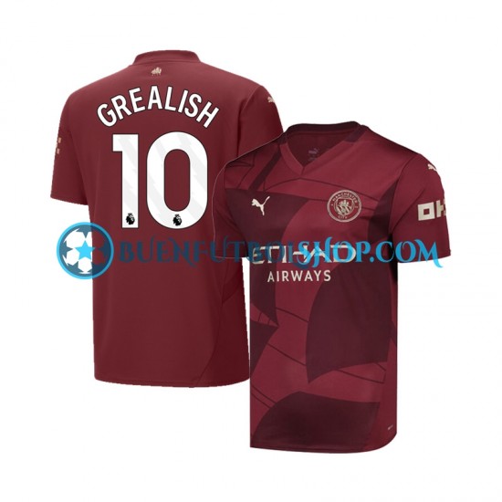 Camiseta de Fútbol Manchester City Jack Grealish 10 2024-2025 Tercera Equipación Manga Corta Hombre