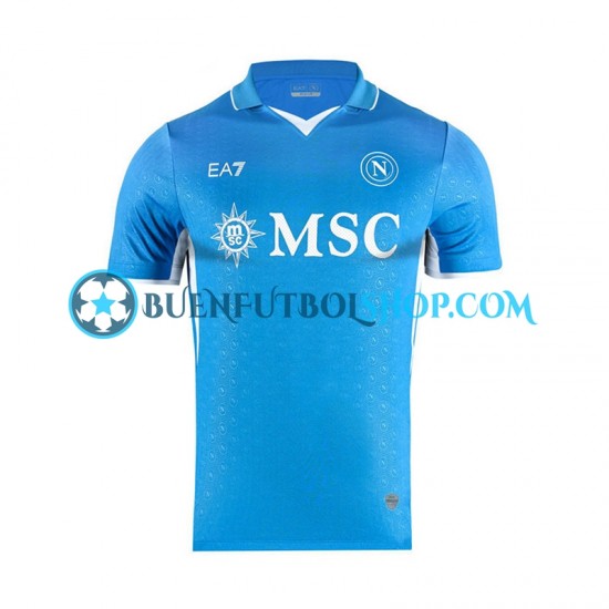 Camiseta de Fútbol Napoli 2024-2025 Primera Equipación Manga Corta Hombre