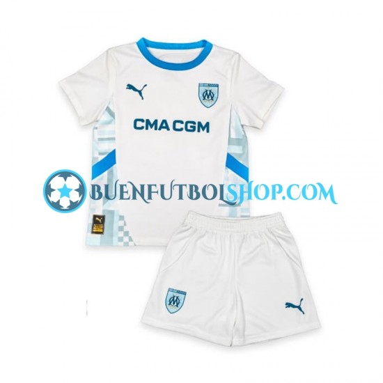 Camiseta de Fútbol Olympique de Marsella 2024-2025 Primera Equipación Manga Corta Niño