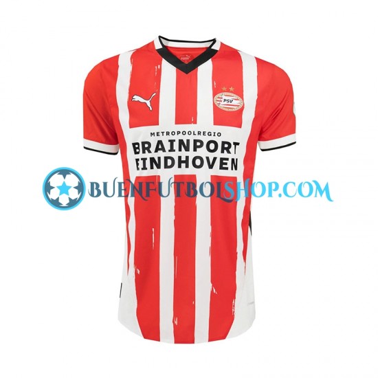 Camiseta de Fútbol PSV Eindhoven 2024-2025 Primera Equipación Manga Corta Hombre