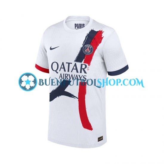 Camiseta de Fútbol Paris Saint-Germain 2024-2025 Segunda Equipación Manga Corta Hombre