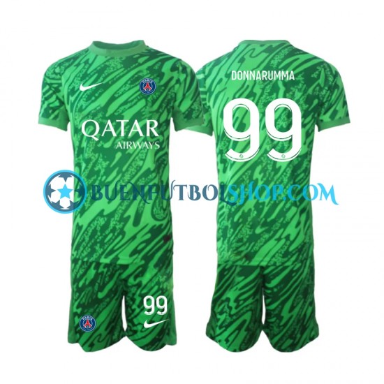 Camiseta de Fútbol Paris Saint-Germain Portero Gianluigi Donnarumma 99 2024-2025 Segunda Equipación Manga Corta Niño