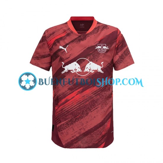 Camiseta de Fútbol RB Leipzig 2024-2025 Segunda Equipación Manga Corta Hombre