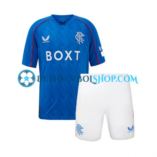 Camiseta de Fútbol Rangers 2024-2025 Primera Equipación Manga Corta Niño