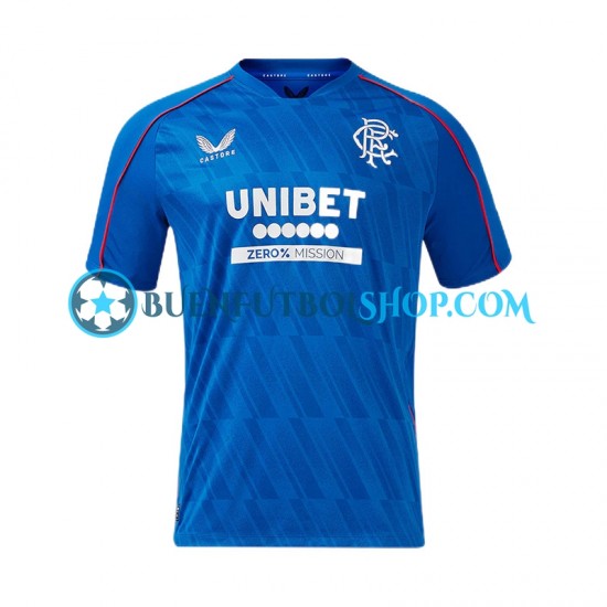 Camiseta de Fútbol Rangers 2024-2025 Primera Equipación Manga Corta Hombre