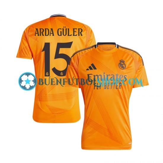 Camiseta de Fútbol Real Madrid Arda Guler 15 2024-2025 Segunda Equipación Manga Corta Hombre