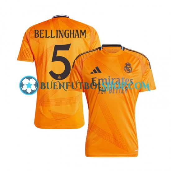 Camiseta de Fútbol Real Madrid BELLINGHAM 5 2024-2025 Segunda Equipación Manga Corta Hombre