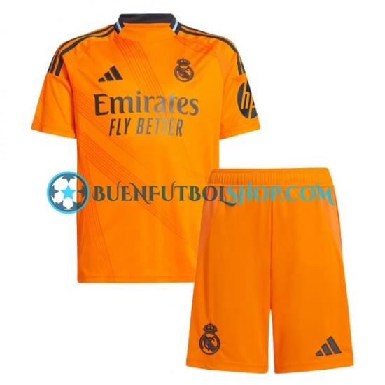 Camiseta de Fútbol Real Madrid 2024-2025 Segunda Equipación Manga Corta Niño