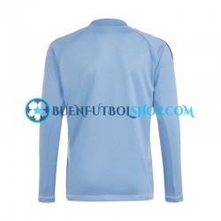 Camiseta de Fútbol Real Madrid Portero 2024-2025 Primera Equipación Azul Manga Larga Hombre