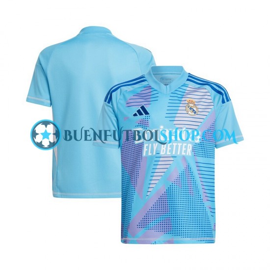 Camiseta de Fútbol Real Madrid Portero 2024-2025 Primera Equipación Azul Manga Corta Hombre