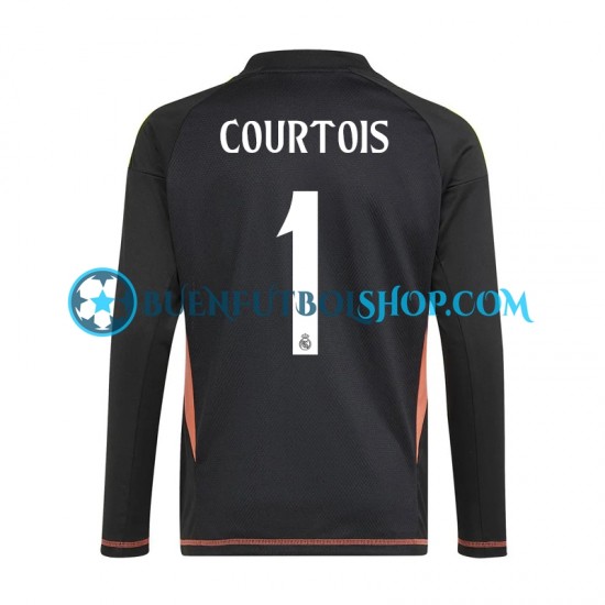 Camiseta de Fútbol Real Madrid Portero Thibaut Courtois 1 2024-2025 Segunda Equipación Manga Corta Hombre