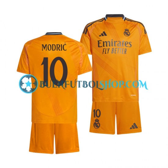 Camiseta de Fútbol Real Madrid Modric 10 2024-2025 Segunda Equipación Manga Corta Niño