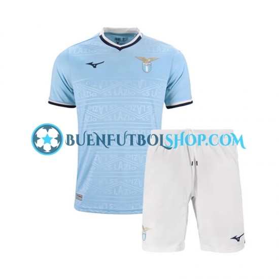 Camiseta de Fútbol SS Lazio 2024-2025 Primera Equipación Manga Corta Niño