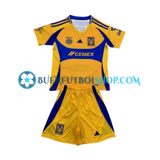 Camiseta de Fútbol Tigres UANL 2024-2025 Primera Equipación Manga Corta Niño