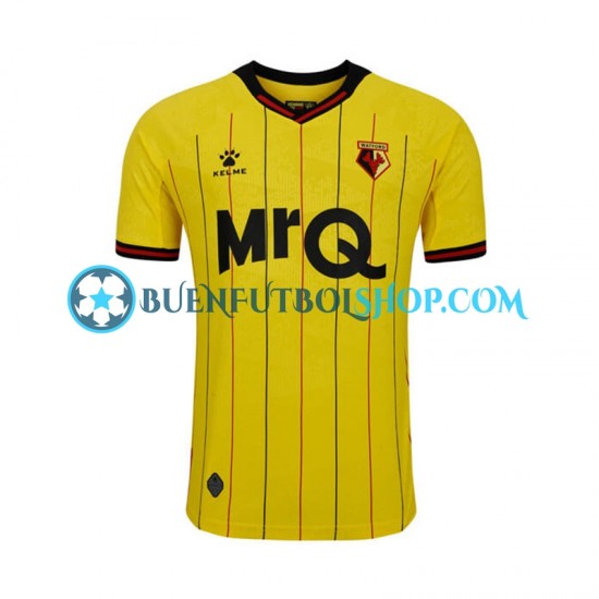 Camiseta de Fútbol Watford 2024-2025 Primera Equipación Manga Corta Hombre