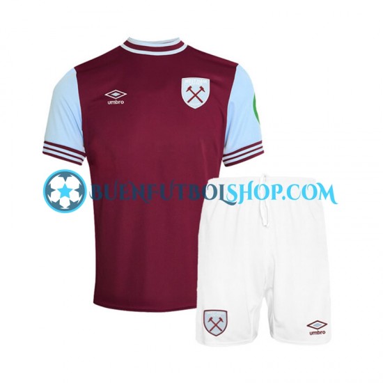 Camiseta de Fútbol West Ham United 2024-2025 Primera Equipación Manga Corta Niño