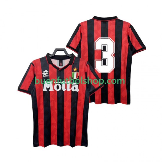 Camiseta de Fútbol AC Milan 3 Retro 1993 1994 Primera Equipación Manga Corta Hombre Camiseta de Fútbol AC Milan 3 Retro 1993 1994 Primera Equipación Manga Corta Hombre