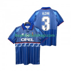 Camiseta de Fútbol AC Milan ALDINI 3 Retro 1995 1996 Segunda Equipación Manga Corta Hombre