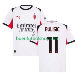 Camiseta de Fútbol AC Milan Christian Pulisic 11 2025-2026 Segunda Equipación Manga Corta Hombre