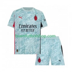 Camiseta de Fútbol AC Milan Portero 2025-2026 Primera Equipación Manga Corta Niño